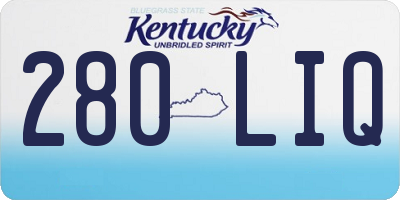 KY license plate 280LIQ