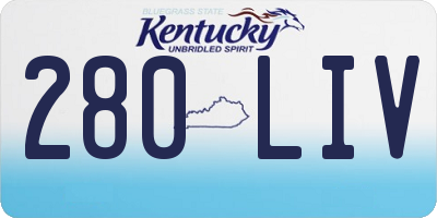 KY license plate 280LIV
