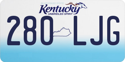 KY license plate 280LJG