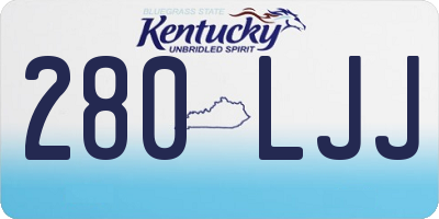 KY license plate 280LJJ