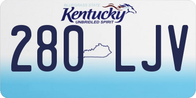 KY license plate 280LJV
