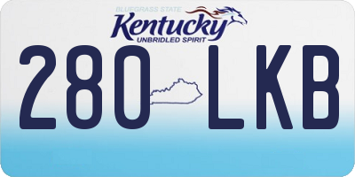 KY license plate 280LKB