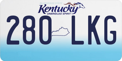 KY license plate 280LKG