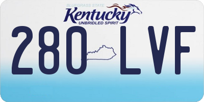 KY license plate 280LVF