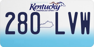 KY license plate 280LVW