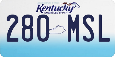 KY license plate 280MSL