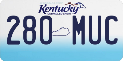 KY license plate 280MUC