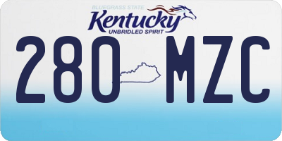 KY license plate 280MZC