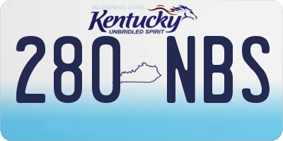 KY license plate 280NBS