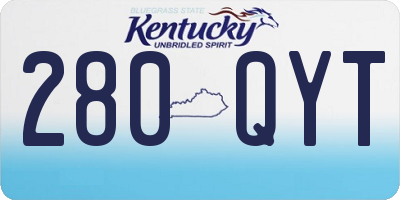 KY license plate 280QYT