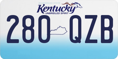 KY license plate 280QZB