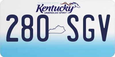KY license plate 280SGV