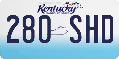 KY license plate 280SHD