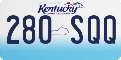 KY license plate 280SQQ