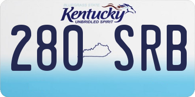 KY license plate 280SRB