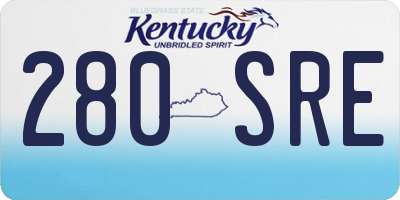 KY license plate 280SRE