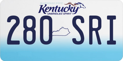 KY license plate 280SRI