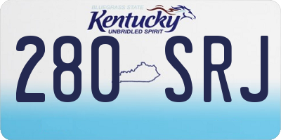 KY license plate 280SRJ