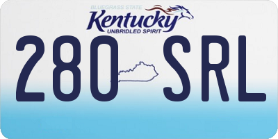 KY license plate 280SRL