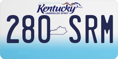 KY license plate 280SRM