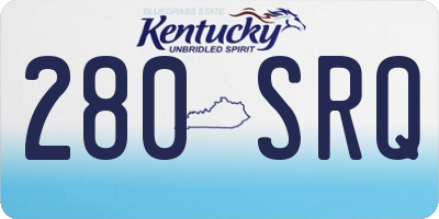KY license plate 280SRQ