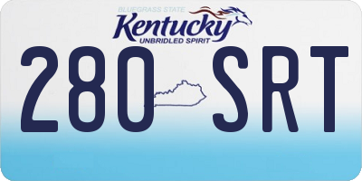KY license plate 280SRT