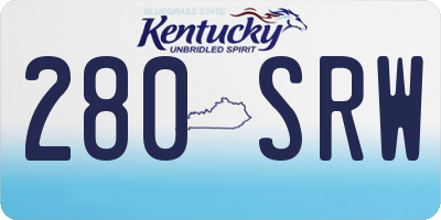 KY license plate 280SRW