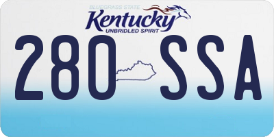 KY license plate 280SSA