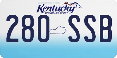 KY license plate 280SSB