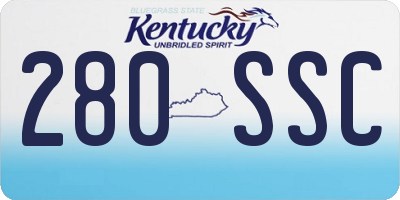 KY license plate 280SSC