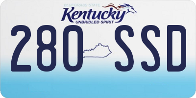 KY license plate 280SSD