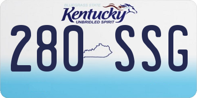 KY license plate 280SSG