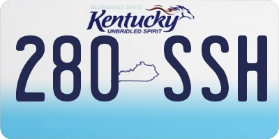 KY license plate 280SSH