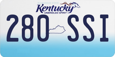KY license plate 280SSI