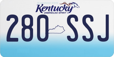 KY license plate 280SSJ