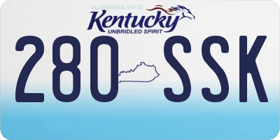 KY license plate 280SSK