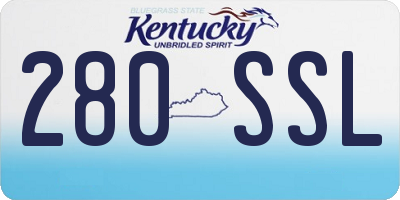 KY license plate 280SSL