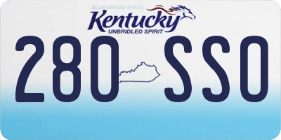 KY license plate 280SSO