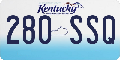 KY license plate 280SSQ