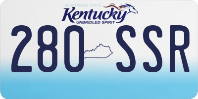 KY license plate 280SSR