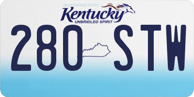 KY license plate 280STW