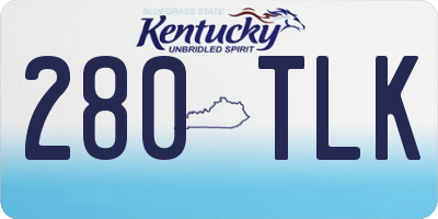 KY license plate 280TLK