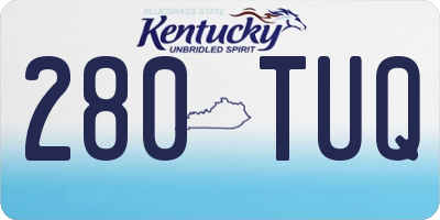 KY license plate 280TUQ