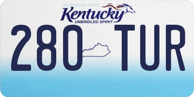 KY license plate 280TUR