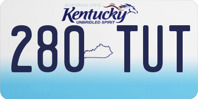 KY license plate 280TUT