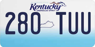 KY license plate 280TUU