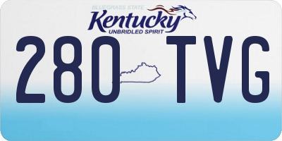 KY license plate 280TVG