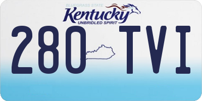 KY license plate 280TVI