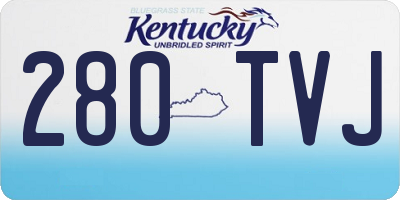KY license plate 280TVJ