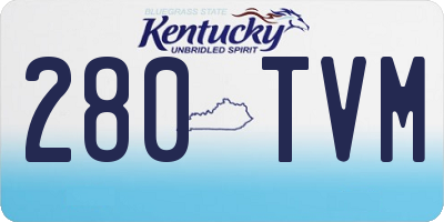KY license plate 280TVM